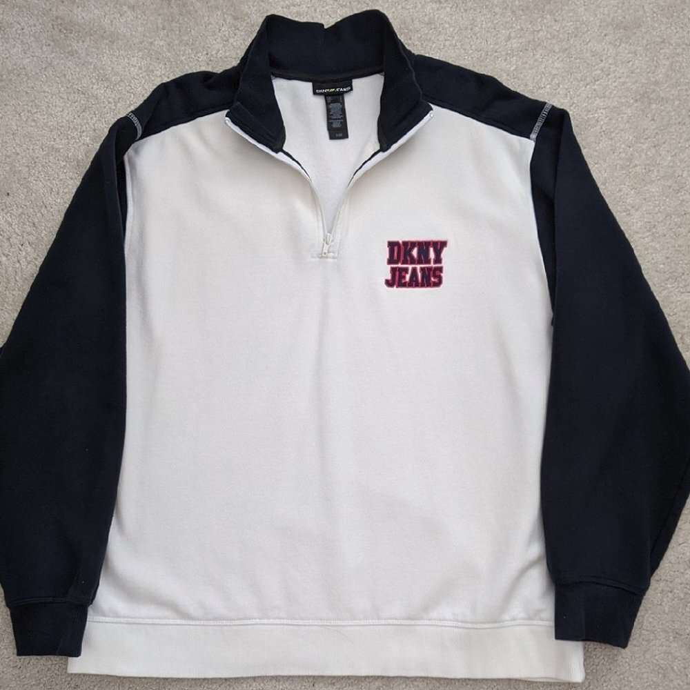 DKNY Jeans pullover zip sweatshirt vintage 2000's